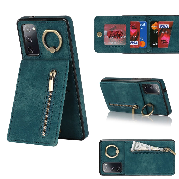 Retro Ring and Zipper RFID Card Slot Phone Case, For Samsung Galaxy S20, For Samsung Galaxy S20+, For Samsung Galaxy S20 Ultra, For Samsung Galaxy S20 FE, For Samsung Galaxy Note20, For Samsung Galaxy Note20 Ultra, For Samsung Galaxy Note10            ...