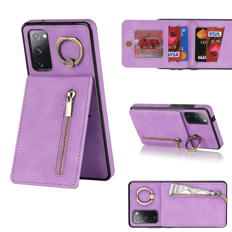 Retro Ring and Zipper RFID Card Slot Phone Case, For Samsung Galaxy S20, For Samsung Galaxy S20+, For Samsung Galaxy S20 Ultra, For Samsung Galaxy S20 FE, For Samsung Galaxy Note20, For Samsung Galaxy Note20 Ultra, For Samsung Galaxy Note10            ...