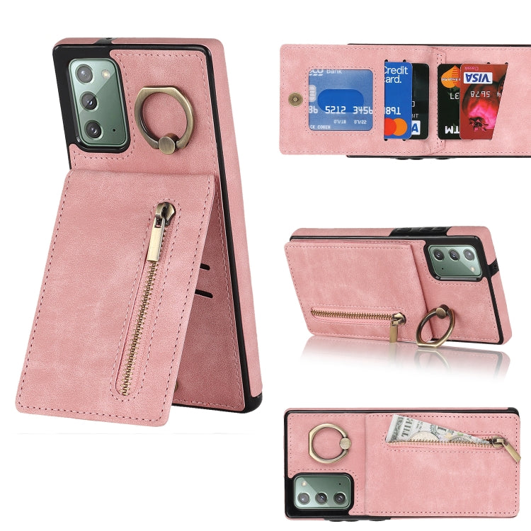 Retro Ring and Zipper RFID Card Slot Phone Case, For Samsung Galaxy S20, For Samsung Galaxy S20+, For Samsung Galaxy S20 Ultra, For Samsung Galaxy S20 FE, For Samsung Galaxy Note20, For Samsung Galaxy Note20 Ultra, For Samsung Galaxy Note10            ...