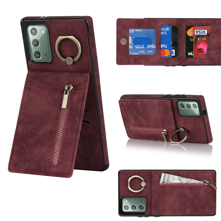 Retro Ring and Zipper RFID Card Slot Phone Case, For Samsung Galaxy S20, For Samsung Galaxy S20+, For Samsung Galaxy S20 Ultra, For Samsung Galaxy S20 FE, For Samsung Galaxy Note20, For Samsung Galaxy Note20 Ultra, For Samsung Galaxy Note10            ...