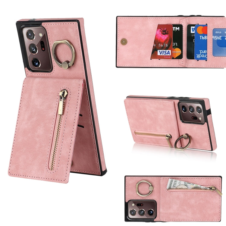 Retro Ring and Zipper RFID Card Slot Phone Case, For Samsung Galaxy S20, For Samsung Galaxy S20+, For Samsung Galaxy S20 Ultra, For Samsung Galaxy S20 FE, For Samsung Galaxy Note20, For Samsung Galaxy Note20 Ultra, For Samsung Galaxy Note10            ...