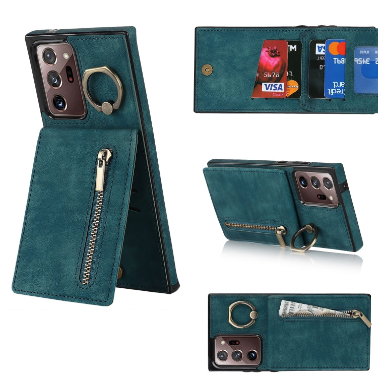 Retro Ring and Zipper RFID Card Slot Phone Case, For Samsung Galaxy S20, For Samsung Galaxy S20+, For Samsung Galaxy S20 Ultra, For Samsung Galaxy S20 FE, For Samsung Galaxy Note20, For Samsung Galaxy Note20 Ultra, For Samsung Galaxy Note10            ...