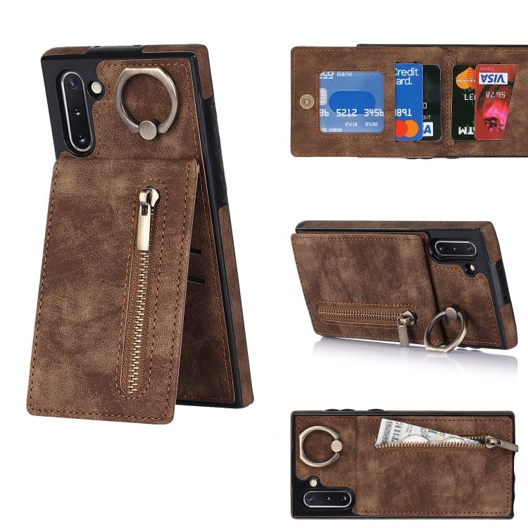 Retro Ring and Zipper RFID Card Slot Phone Case, For Samsung Galaxy S20, For Samsung Galaxy S20+, For Samsung Galaxy S20 Ultra, For Samsung Galaxy S20 FE, For Samsung Galaxy Note20, For Samsung Galaxy Note20 Ultra, For Samsung Galaxy Note10            ...