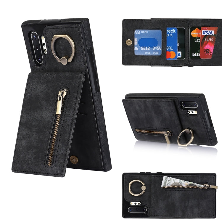 Retro Ring and Zipper RFID Card Slot Phone Case, For Samsung Galaxy S20, For Samsung Galaxy S20+, For Samsung Galaxy S20 Ultra, For Samsung Galaxy S20 FE, For Samsung Galaxy Note20, For Samsung Galaxy Note20 Ultra, For Samsung Galaxy Note10            ...