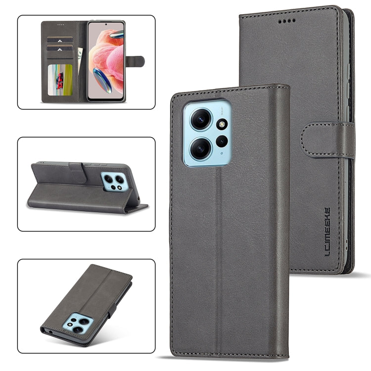 LC.IMEEKE Calf Texture Leather Phone Case, For Xiaomi Redmi 12 4G Global, For Xiaomi Redmi Note 12 4G Global, For Xiaomi Redmi A2