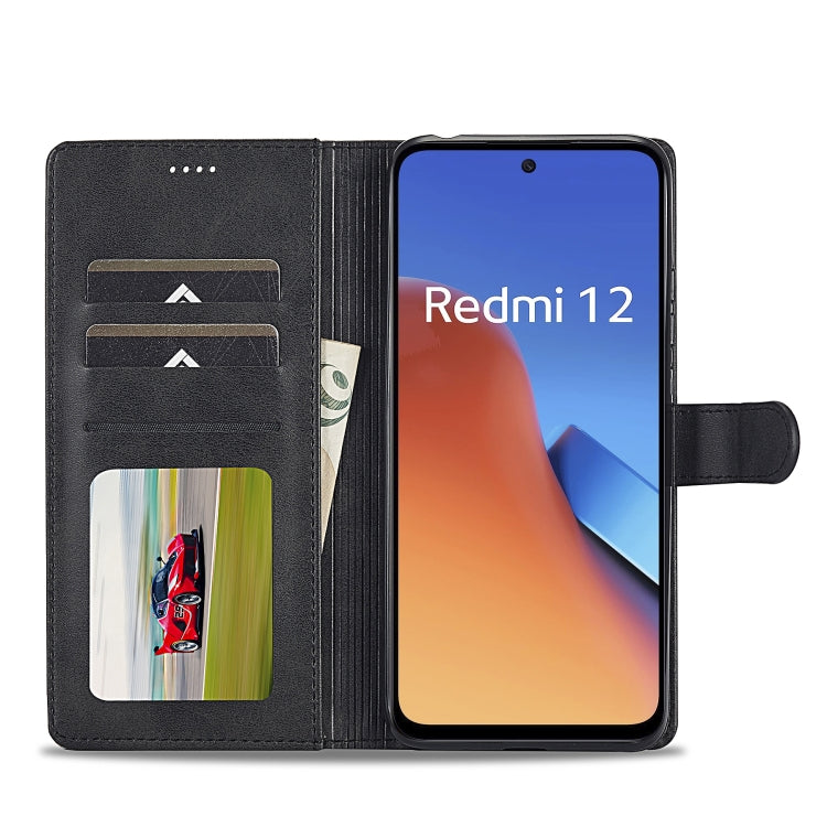LC.IMEEKE Calf Texture Leather Phone Case, For Xiaomi Redmi 12 4G Global, For Xiaomi Redmi Note 12 4G Global, For Xiaomi Redmi A2