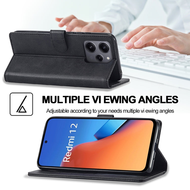 LC.IMEEKE Calf Texture Leather Phone Case, For Xiaomi Redmi 12 4G Global, For Xiaomi Redmi Note 12 4G Global, For Xiaomi Redmi A2