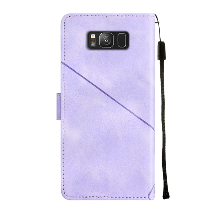 Skin-feel Embossed Leather Phone Case, For Samsung Galaxy S8, For Samsung Galaxy S8+, For Samsung Galaxy S9