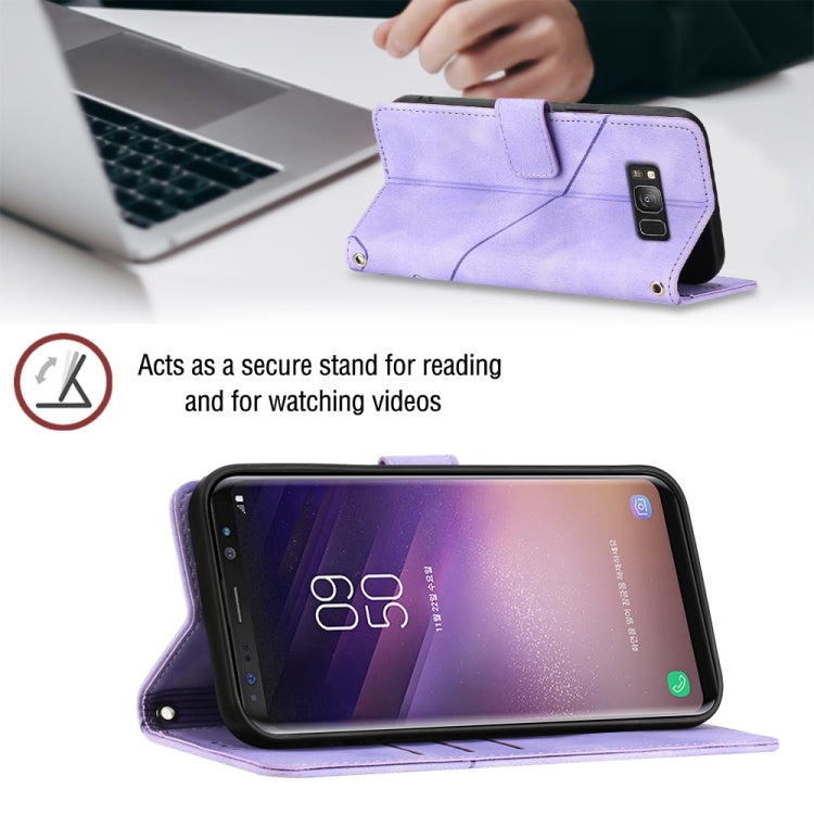 Skin-feel Embossed Leather Phone Case, For Samsung Galaxy S8, For Samsung Galaxy S8+, For Samsung Galaxy S9
