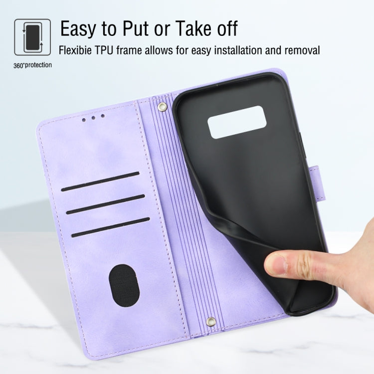 Skin-feel Embossed Leather Phone Case, For Samsung Galaxy S8, For Samsung Galaxy S8+, For Samsung Galaxy S9