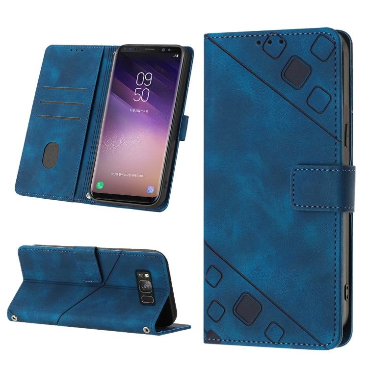 Skin-feel Embossed Leather Phone Case, For Samsung Galaxy S8, For Samsung Galaxy S8+, For Samsung Galaxy S9
