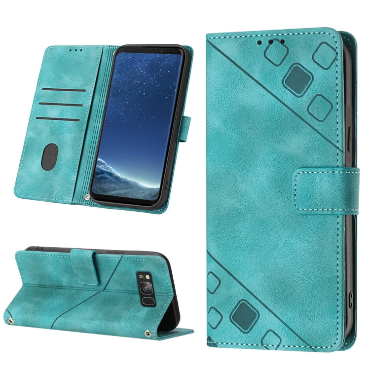 Skin-feel Embossed Leather Phone Case, For Samsung Galaxy S8, For Samsung Galaxy S8+, For Samsung Galaxy S9