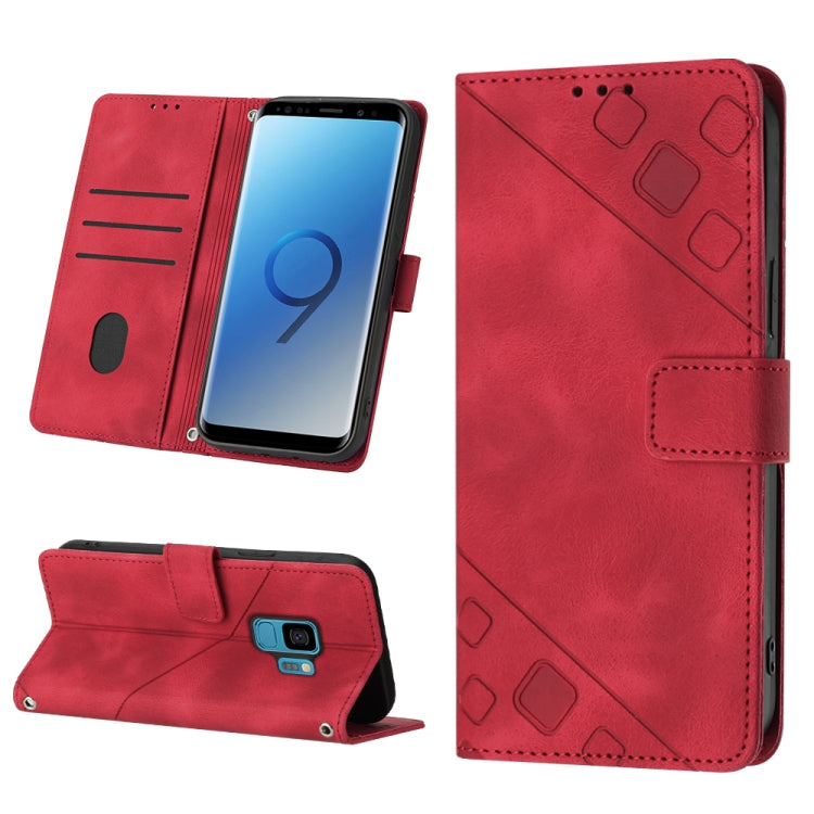 Skin-feel Embossed Leather Phone Case, For Samsung Galaxy S8, For Samsung Galaxy S8+, For Samsung Galaxy S9