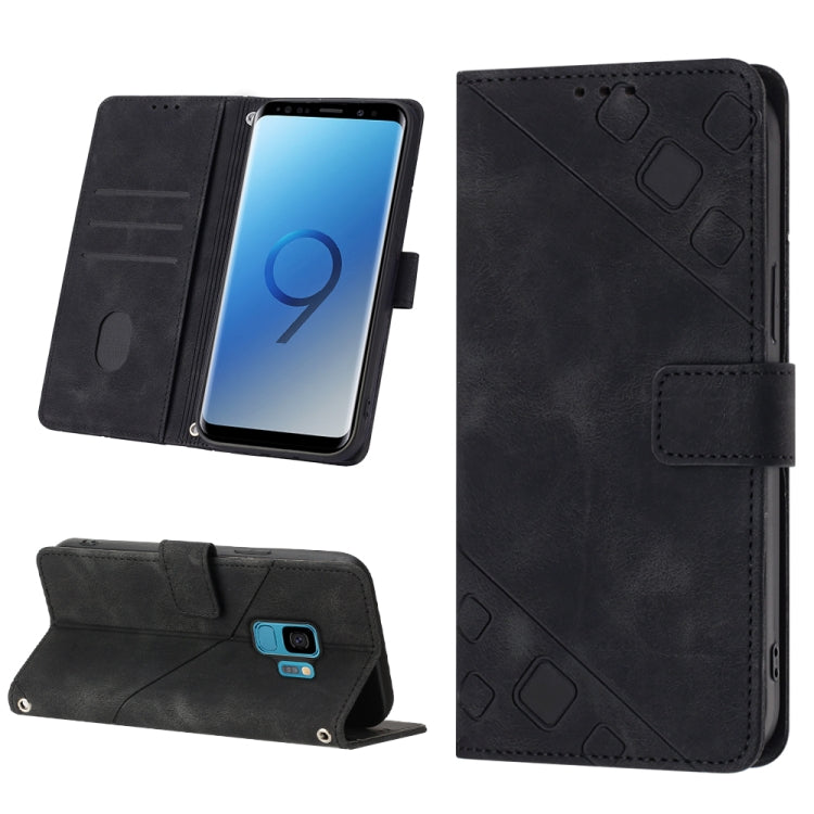 Skin-feel Embossed Leather Phone Case, For Samsung Galaxy S8, For Samsung Galaxy S8+, For Samsung Galaxy S9