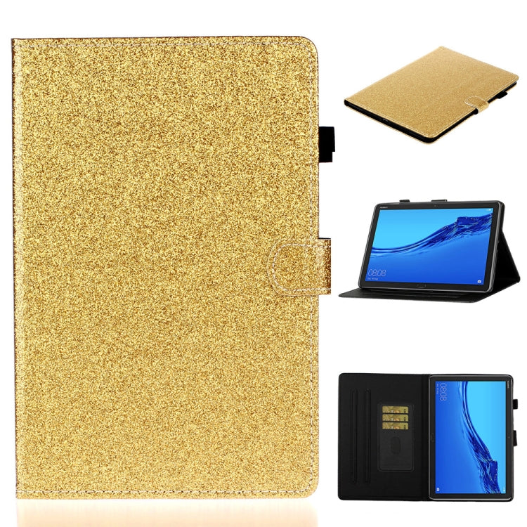 Glossy Glitter Powder Horizontal Flip Leather Case with Holder & Card Slot & Sleep / Wake-up Function, For Huawei MediaPad M5 lite, For Lenovo Tab M10 Plus TB-X606F, For Lenovo Tab M10 TB-X605F / X505
