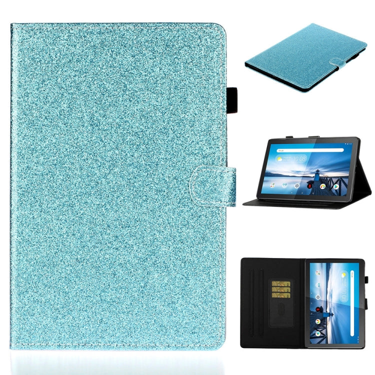 Glossy Glitter Powder Horizontal Flip Leather Case with Holder & Card Slot & Sleep / Wake-up Function, For Huawei MediaPad M5 lite, For Lenovo Tab M10 Plus TB-X606F, For Lenovo Tab M10 TB-X605F / X505
