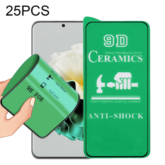 25pcs 9D Full Screen Full Glue Ceramic Film, For Huawei P60 / P60 Pro / P60 Art (25 PCS)