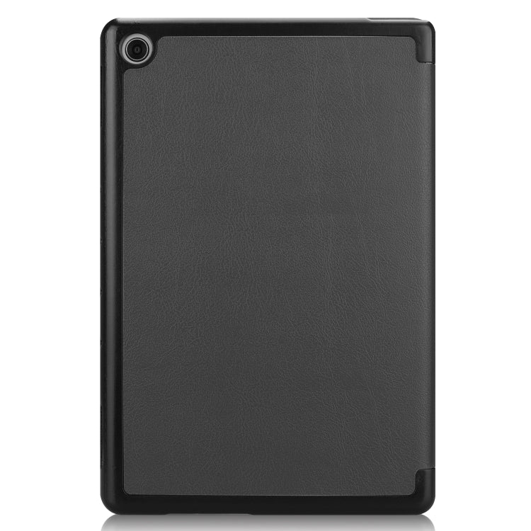 For Huawei M5 Lite 10.0 inch Custer Pattern Pure Color Horizontal Flip Leather Case with Three-folding Holder & with Sleep / Wake-up Function, For Huawei MediaPad M5 Lite 10.0 inch