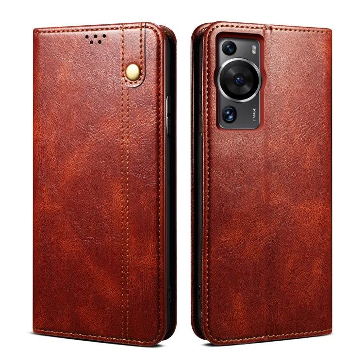 Oil Wax Crazy Horse Texture Leather Phone Case, For Honor Magic5, For Honor Magic5 Pro, For Huawei P60/P60 Pro