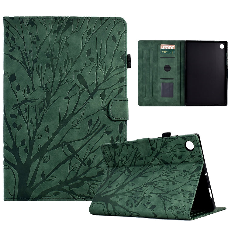 Fortune Tree Pressure Flower PU Tablet Case with Wake-up / Sleep Function, For Lenovo Tab M9, For Lenovo Tab M10 Gen 3, For Lenovo M10 Plus, For Lenovo Tab M10 Plus 3rd Gen, For Lenovo Tab P11 Gen 2, For Lenovo Tab P11 J606F, For Lenovo Tab P11 Pro Gen...