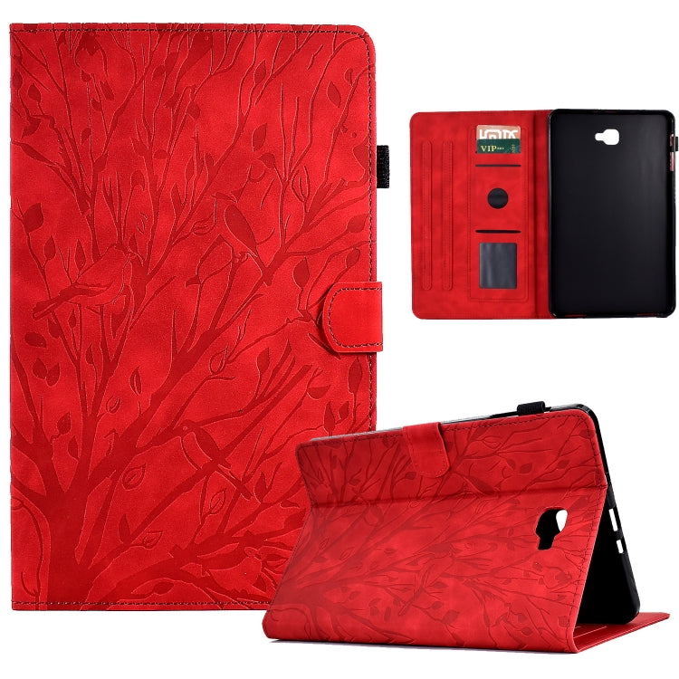 Fortune Tree Pressure Flower PU Tablet Case with Wake-up / Sleep Function, For Samsung Galaxy Tab S6 Lite, For Samsung Galaxy Tab A7 Lite, For Samsung Galaxy Tab A7 2020, For Samsung Galaxy Tab A 10.1 2019, For Samsung Galaxy Tab A 10.1 2016