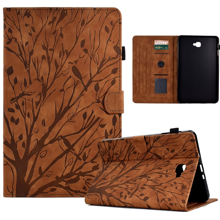 Fortune Tree Pressure Flower PU Tablet Case with Wake-up / Sleep Function, For Samsung Galaxy Tab S6 Lite, For Samsung Galaxy Tab A7 Lite, For Samsung Galaxy Tab A7 2020, For Samsung Galaxy Tab A 10.1 2019, For Samsung Galaxy Tab A 10.1 2016