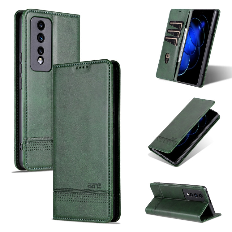 AZNS Magnetic Calf Texture Flip Leather Phone Case, For Honor 90 Pro, For Honor 90, For Honor 80 GT