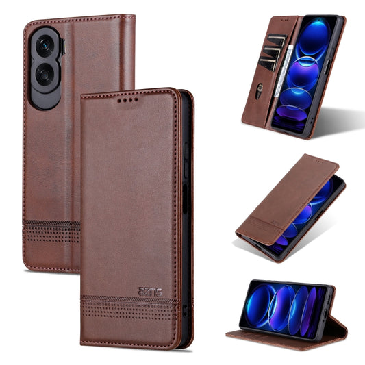 AZNS Magnetic Calf Texture Flip Leather Phone Case, For Honor X50i/90 Lite, For Honor Play 40, For Honor 90 Pro, For Honor 90, For Honor 80 GT