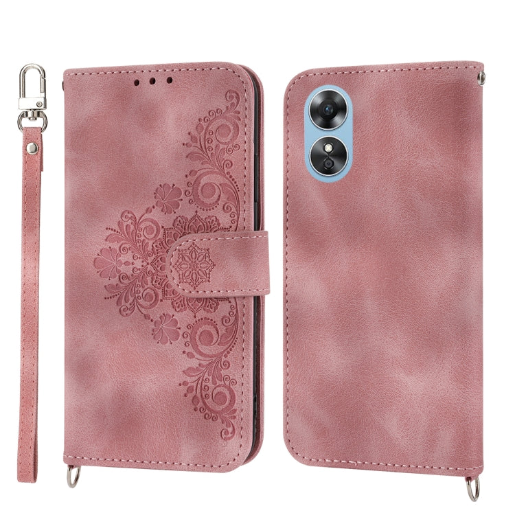 Skin-feel Flowers Embossed Wallet Leather Phone Case, For OPPO A1 Pro, For OPPO Reno9 5G/Reno9 Pro 5G, For OPPO Reno8 4G Global, For OPPO Reno8 T 4G Global, For Samsung Galaxy A24 4G Global, For Samsung Galaxy M14 5G Global, For Sony Xperia 1 V 5G     ...