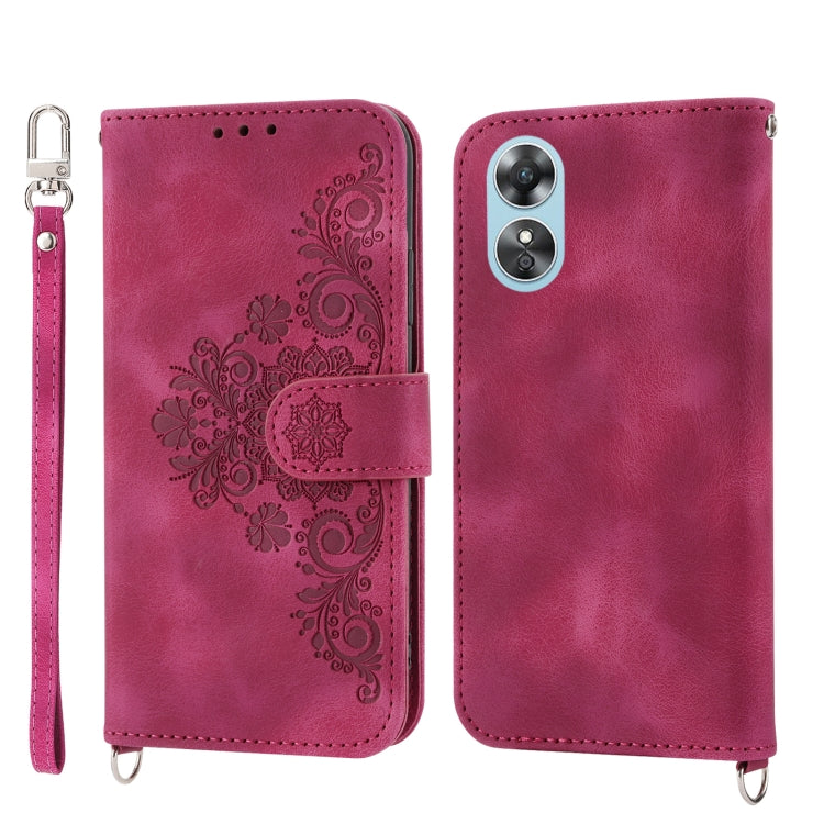 Skin-feel Flowers Embossed Wallet Leather Phone Case, For OPPO A1 Pro, For OPPO Reno9 5G/Reno9 Pro 5G, For OPPO Reno8 4G Global, For OPPO Reno8 T 4G Global, For Samsung Galaxy A24 4G Global, For Samsung Galaxy M14 5G Global, For Sony Xperia 1 V 5G     ...