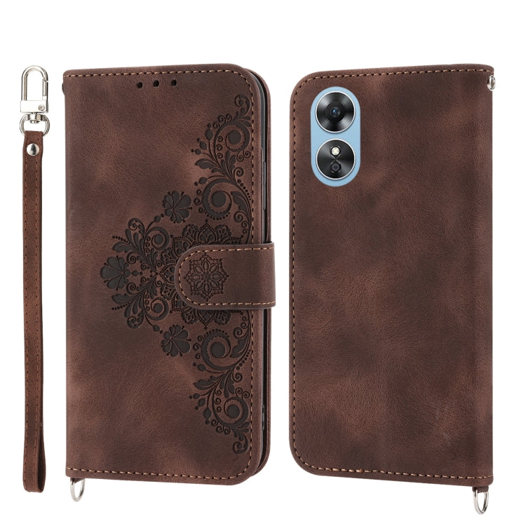 Skin-feel Flowers Embossed Wallet Leather Phone Case, For OPPO A1 Pro, For OPPO Reno9 5G/Reno9 Pro 5G, For OPPO Reno8 4G Global, For OPPO Reno8 T 4G Global, For Samsung Galaxy A24 4G Global, For Samsung Galaxy M14 5G Global, For Sony Xperia 1 V 5G     ...
