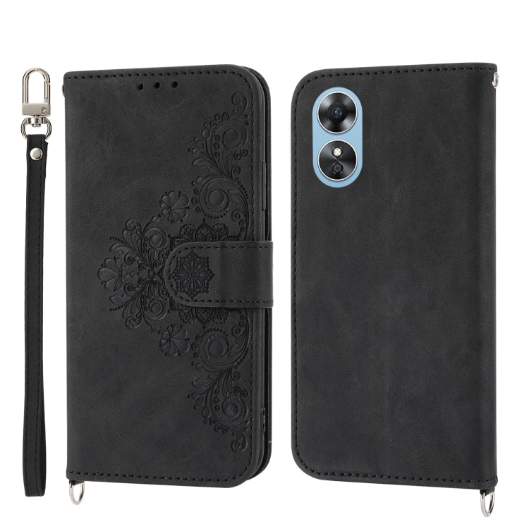 Skin-feel Flowers Embossed Wallet Leather Phone Case, For OPPO A1 Pro, For OPPO Reno9 5G/Reno9 Pro 5G, For OPPO Reno8 4G Global, For OPPO Reno8 T 4G Global, For Samsung Galaxy A24 4G Global, For Samsung Galaxy M14 5G Global, For Sony Xperia 1 V 5G     ...
