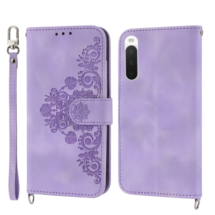 Skin-feel Flowers Embossed Wallet Leather Phone Case, For OPPO A1 Pro, For OPPO Reno9 5G/Reno9 Pro 5G, For OPPO Reno8 4G Global, For OPPO Reno8 T 4G Global, For Samsung Galaxy A24 4G Global, For Samsung Galaxy M14 5G Global, For Sony Xperia 1 V 5G     ...
