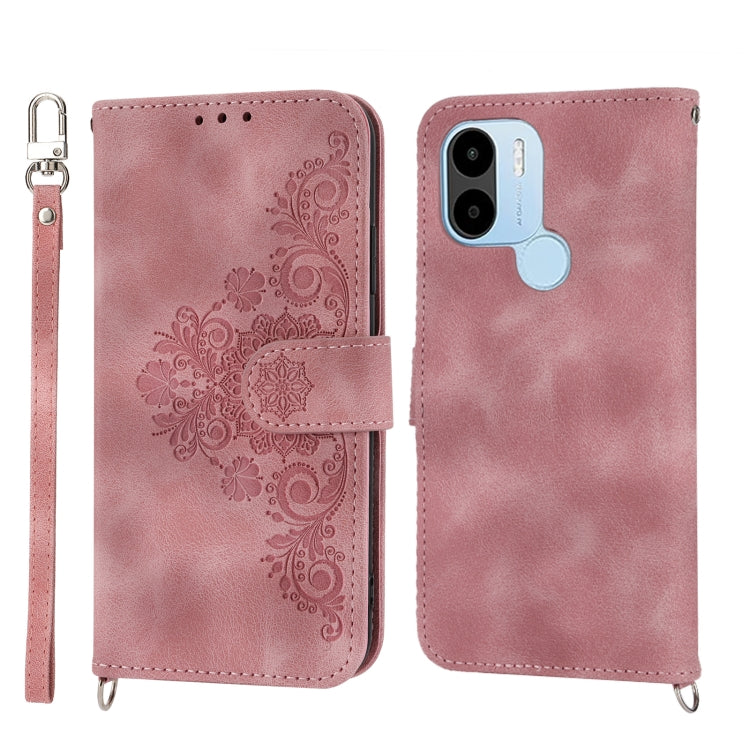 Skin-feel Flowers Embossed Wallet Leather Phone Case, For Xiaomi Redmi A1+ 4G/Poco C50 4G, For Xiaomi Redmi K60/K60 Pro, For Xiaomi Redmi Note 12 4G Global