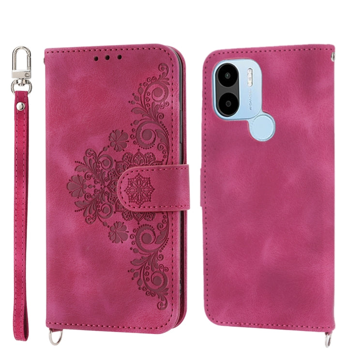 Skin-feel Flowers Embossed Wallet Leather Phone Case, For Xiaomi Redmi A1+ 4G/Poco C50 4G, For Xiaomi Redmi K60/K60 Pro, For Xiaomi Redmi Note 12 4G Global
