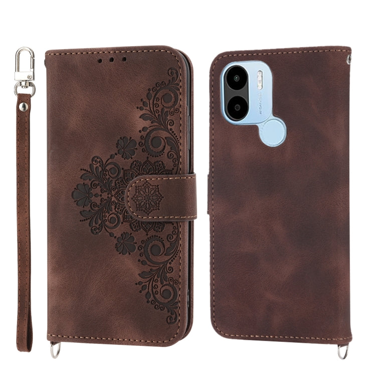 Skin-feel Flowers Embossed Wallet Leather Phone Case, For Xiaomi Redmi A1+ 4G/Poco C50 4G, For Xiaomi Redmi K60/K60 Pro, For Xiaomi Redmi Note 12 4G Global