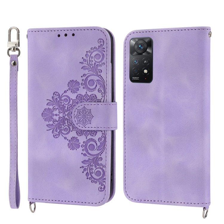 Skin-feel Flowers Embossed Wallet Leather Phone Case, For Xiaomi Redmi A1+ 4G/Poco C50 4G, For Xiaomi Redmi K60/K60 Pro, For Xiaomi Redmi Note 12 4G Global