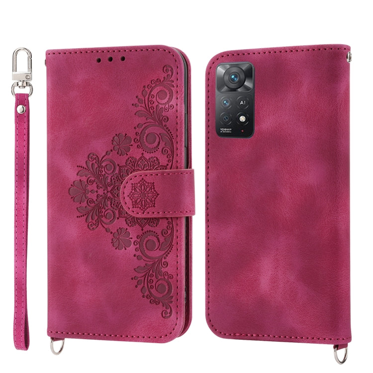 Skin-feel Flowers Embossed Wallet Leather Phone Case, For Xiaomi Redmi A1+ 4G/Poco C50 4G, For Xiaomi Redmi K60/K60 Pro, For Xiaomi Redmi Note 12 4G Global