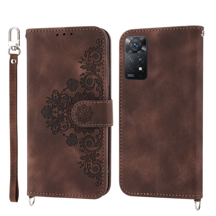 Skin-feel Flowers Embossed Wallet Leather Phone Case, For Xiaomi Redmi A1+ 4G/Poco C50 4G, For Xiaomi Redmi K60/K60 Pro, For Xiaomi Redmi Note 12 4G Global