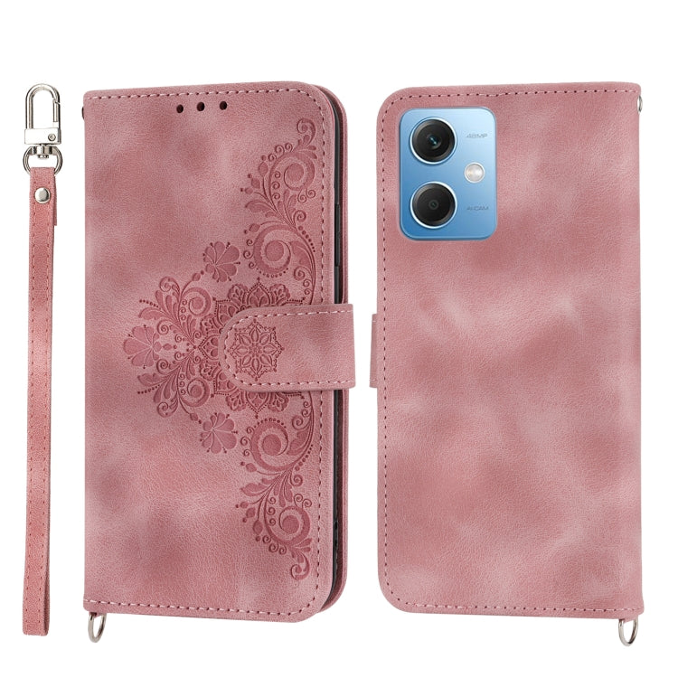 Skin-feel Flowers Embossed Wallet Leather Phone Case, For Xiaomi Redmi A1+ 4G/Poco C50 4G, For Xiaomi Redmi K60/K60 Pro, For Xiaomi Redmi Note 12 4G Global