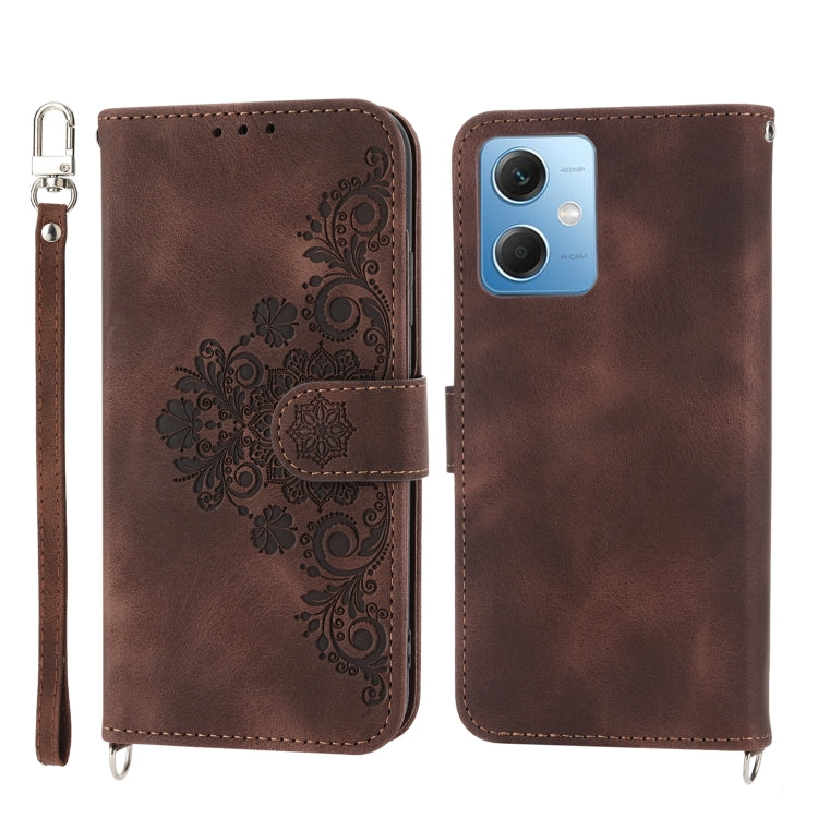 Skin-feel Flowers Embossed Wallet Leather Phone Case, For Xiaomi Redmi A1+ 4G/Poco C50 4G, For Xiaomi Redmi K60/K60 Pro, For Xiaomi Redmi Note 12 4G Global
