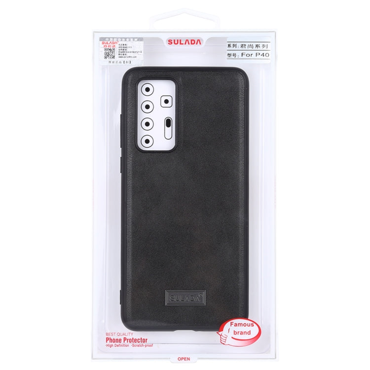 SULADA Shockproof TPU + Handmade Leather Protective Case, For Huawei Mate 20, For Huawei Mate 20 Pro, For Huawei P40, For Huawei P40 Pro, For Samsung Galaxy S20, For Samsung Galaxy S20 Plus, For Samsung Galaxy S20 Ultra