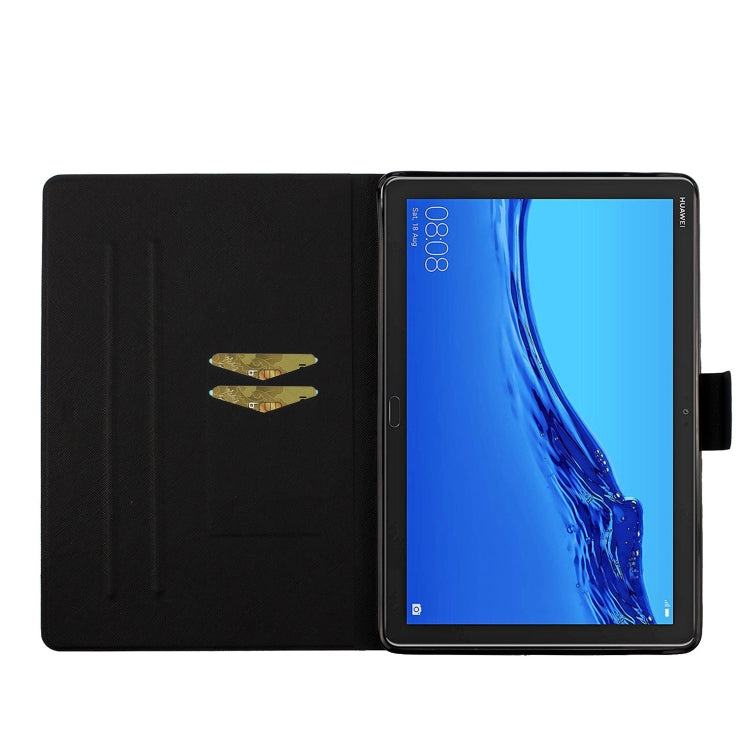 Coloured Drawing Horizontal Flip Leather Case with Holder & Card Slot & Sleep / Wake-up Function, For Huawei MediaPad M5 lite, For Lenovo Tab M10 Plus TB-X606F, For Lenovo Tab M10 TB-X605F / X505