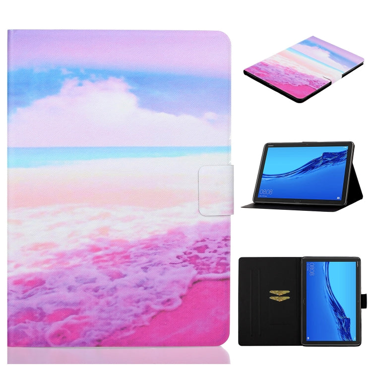 Coloured Drawing Horizontal Flip Leather Case with Holder & Card Slot & Sleep / Wake-up Function, For Huawei MediaPad M5 lite, For Lenovo Tab M10 Plus TB-X606F, For Lenovo Tab M10 TB-X605F / X505