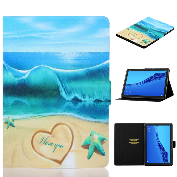 Coloured Drawing Horizontal Flip Leather Case with Holder & Card Slot & Sleep / Wake-up Function, For Huawei MediaPad M5 lite, For Lenovo Tab M10 Plus TB-X606F, For Lenovo Tab M10 TB-X605F / X505