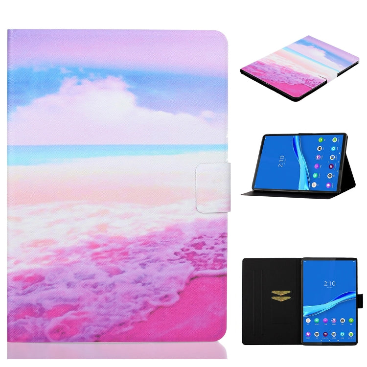 Coloured Drawing Horizontal Flip Leather Case with Holder & Card Slot & Sleep / Wake-up Function, For Huawei MediaPad M5 lite, For Lenovo Tab M10 Plus TB-X606F, For Lenovo Tab M10 TB-X605F / X505