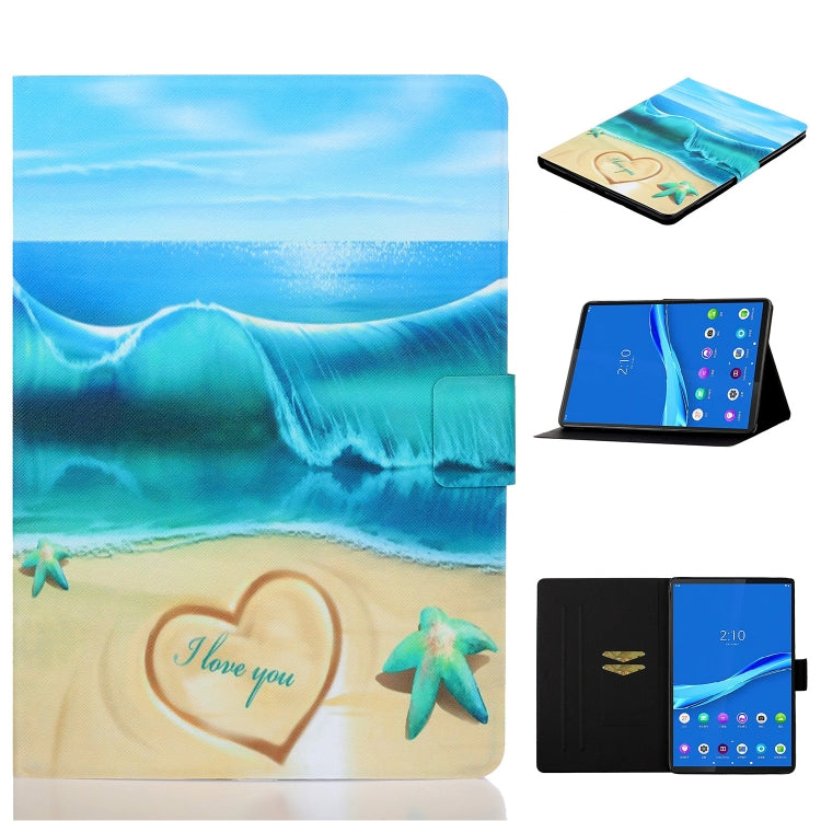 Coloured Drawing Horizontal Flip Leather Case with Holder & Card Slot & Sleep / Wake-up Function, For Huawei MediaPad M5 lite, For Lenovo Tab M10 Plus TB-X606F, For Lenovo Tab M10 TB-X605F / X505