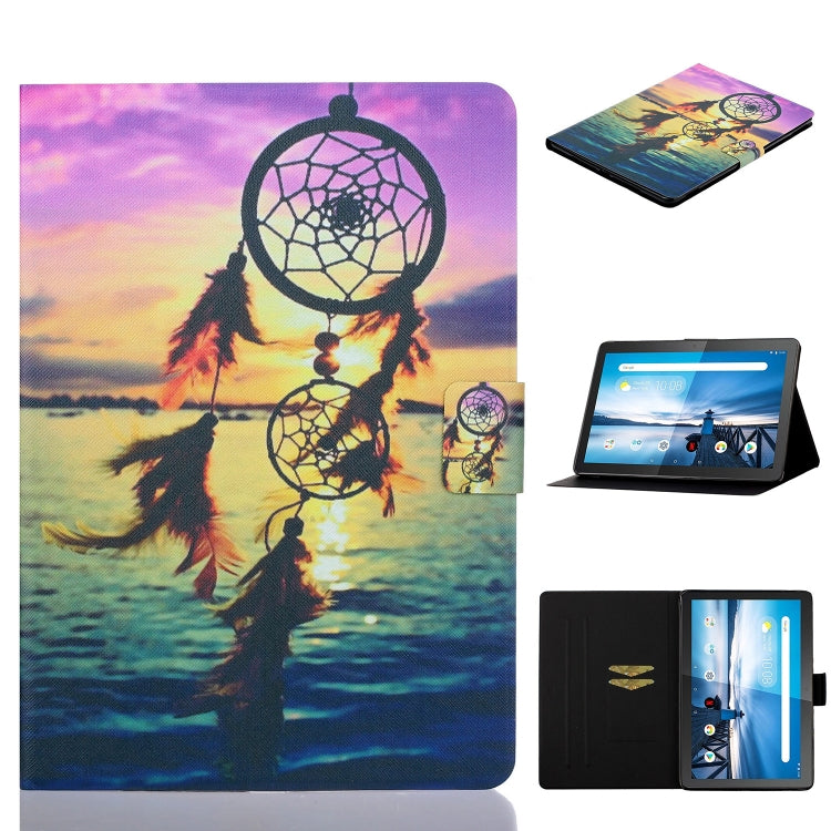 Coloured Drawing Horizontal Flip Leather Case with Holder & Card Slot & Sleep / Wake-up Function, For Huawei MediaPad M5 lite, For Lenovo Tab M10 Plus TB-X606F, For Lenovo Tab M10 TB-X605F / X505