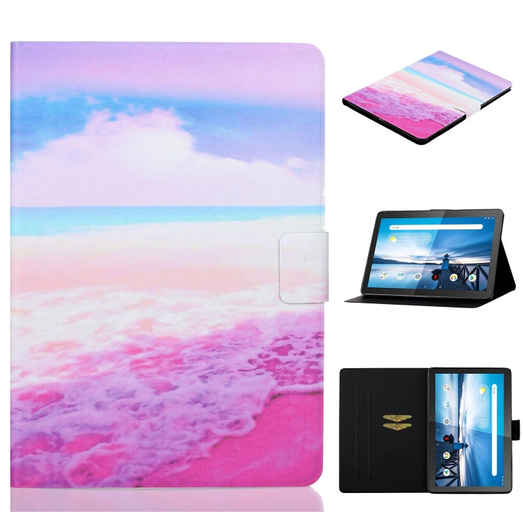 Coloured Drawing Horizontal Flip Leather Case with Holder & Card Slot & Sleep / Wake-up Function, For Huawei MediaPad M5 lite, For Lenovo Tab M10 Plus TB-X606F, For Lenovo Tab M10 TB-X605F / X505