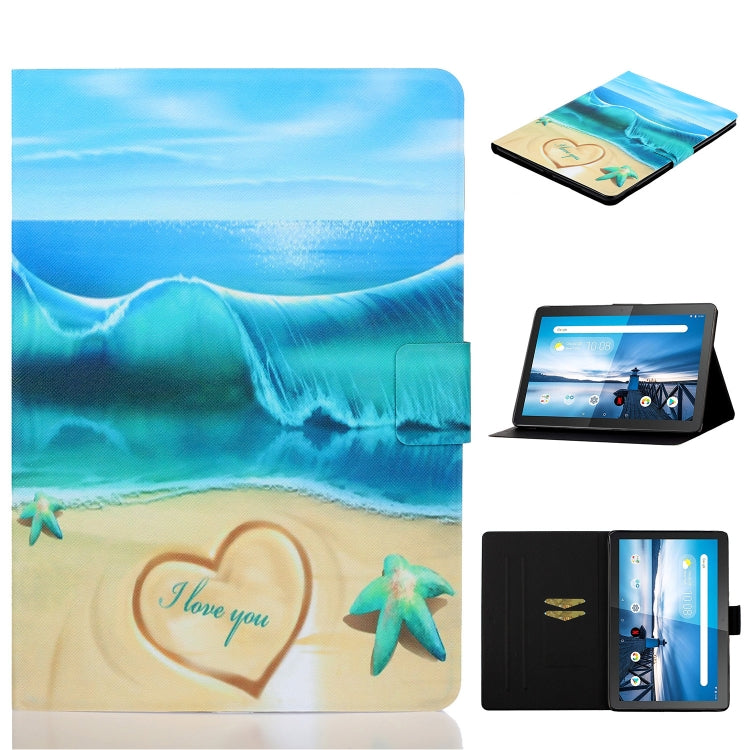 Coloured Drawing Horizontal Flip Leather Case with Holder & Card Slot & Sleep / Wake-up Function, For Huawei MediaPad M5 lite, For Lenovo Tab M10 Plus TB-X606F, For Lenovo Tab M10 TB-X605F / X505